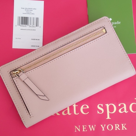 New Kate Spade Cameron Large Slim Bifold Wallet - Picture 3 of 8